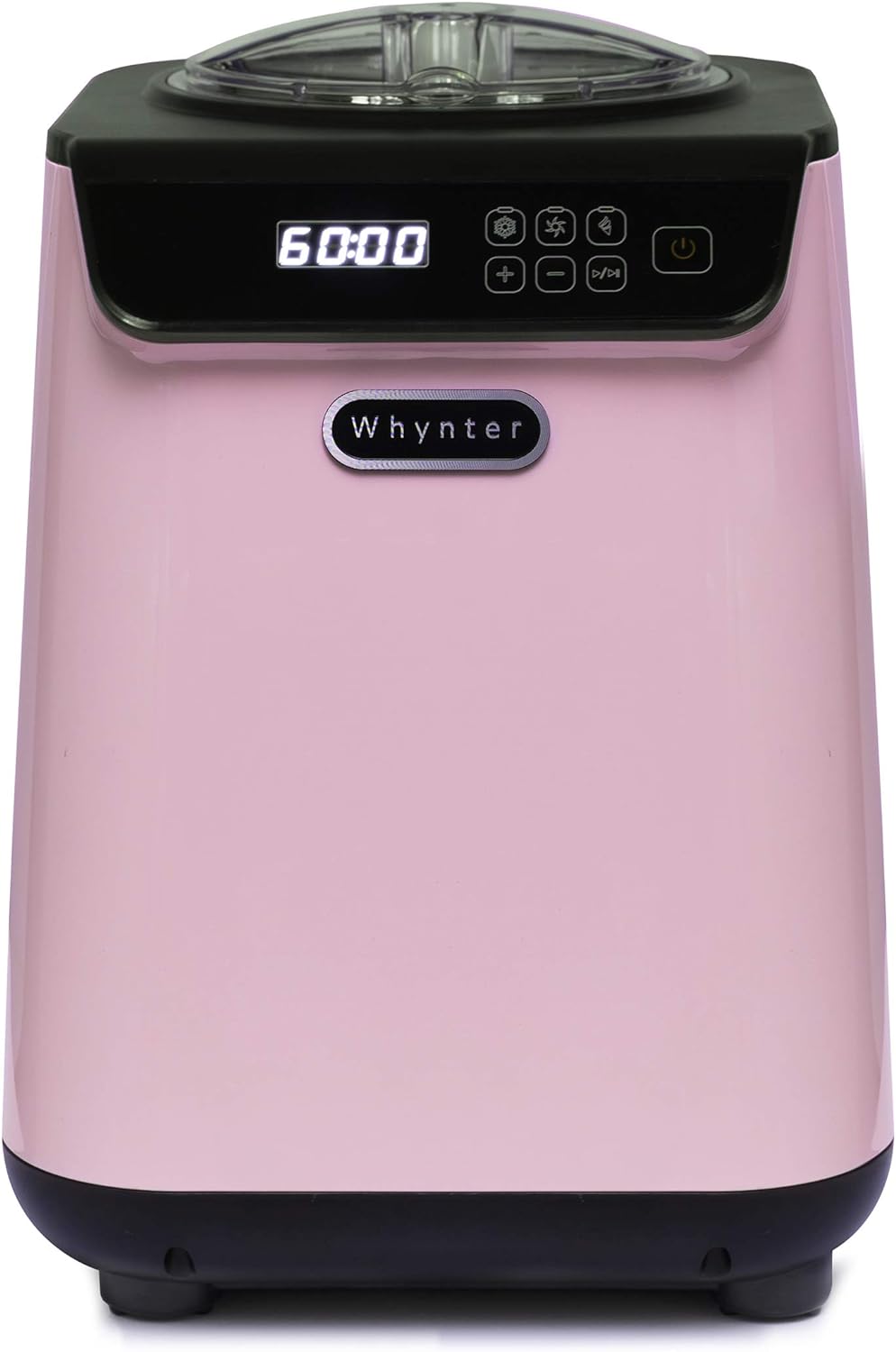 Automatic Ice Cream Maker 1.6 Quart Capacity Stainless Steel, with Built-in Compressor, no pre-Freezing, LCD Digital Display, Timer, One Size, Black