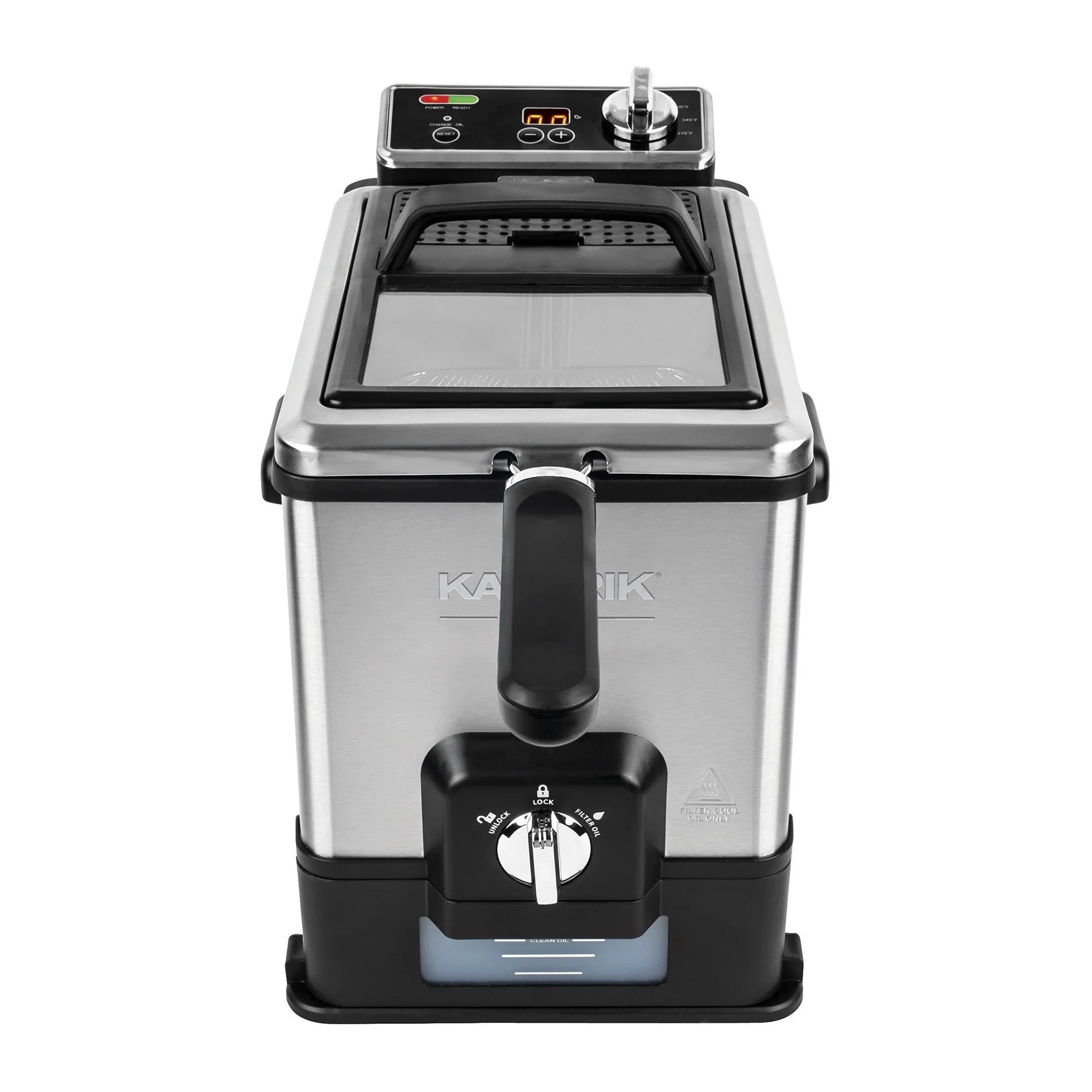 2025 Kalorik® 4.2 Quart Deep Fryer with Oil Filtration XL – Large Capacity, Digital Controls, Adjustable Temperature, Family-Size Cooking