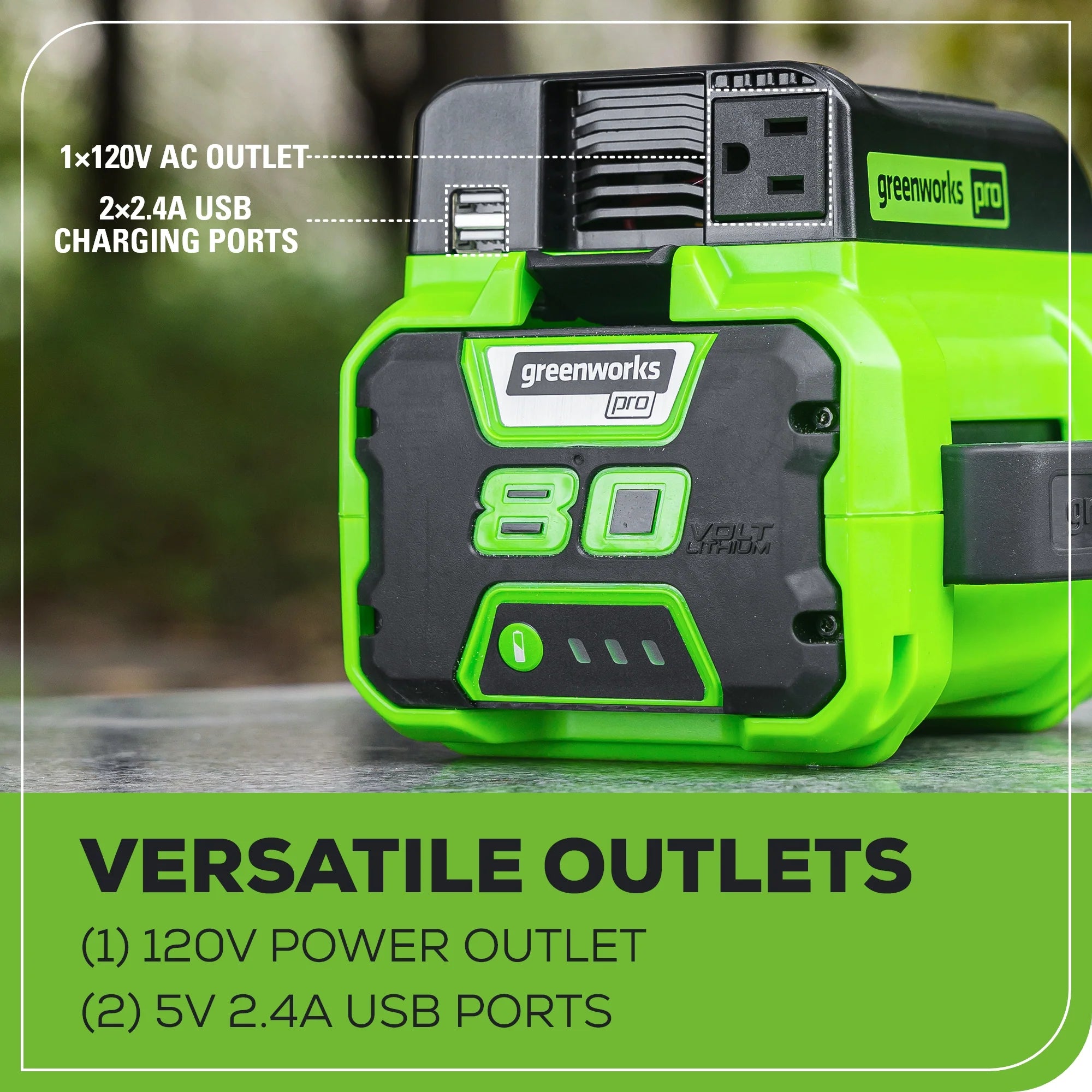 2025 80V Cordless Battery 300 Watt Power Inverter (Tool Only)