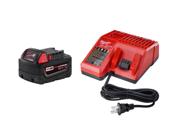 2625-20-48-59-1850 M18 18-Volt Lithium-Ion Cordless Hackzall Reciprocating Saw W/ M18 Starter Kit W/ (1) 5.0Ah Battery and Charger