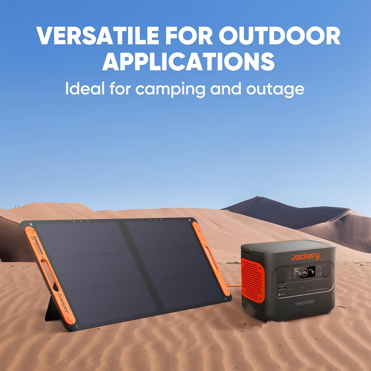 100W Portable Solar Panel for Explorer 240/300/500/1000/1500 Power Station, Foldable Solar Cell Solar Charger with USB Outputs for Phones,Ideal for Rooftops Outdoor Camping and RVs