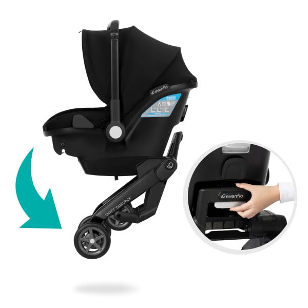 Gold Shyft DualRide Infant Car Seat and Stroller Combo with Carryall Storage (Moonstone Gray)