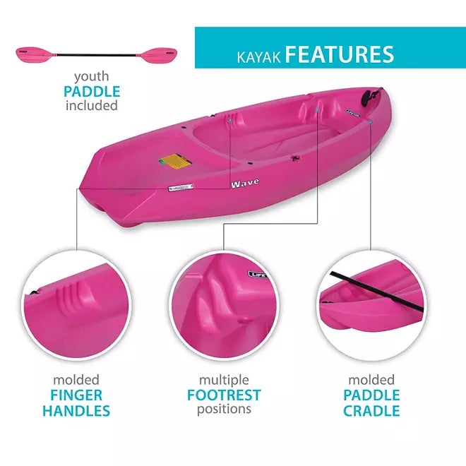 2025 Lifetime Wave 6' Youth Kayak Paddle Included