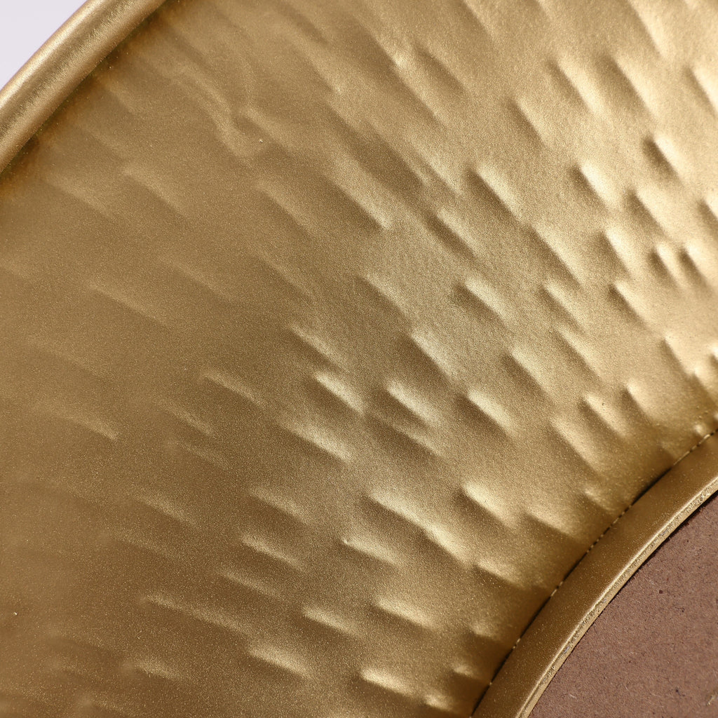 3-Piece Gold Metal Round Wall Mirror Set - 22.25" Diameter x 2.36" D