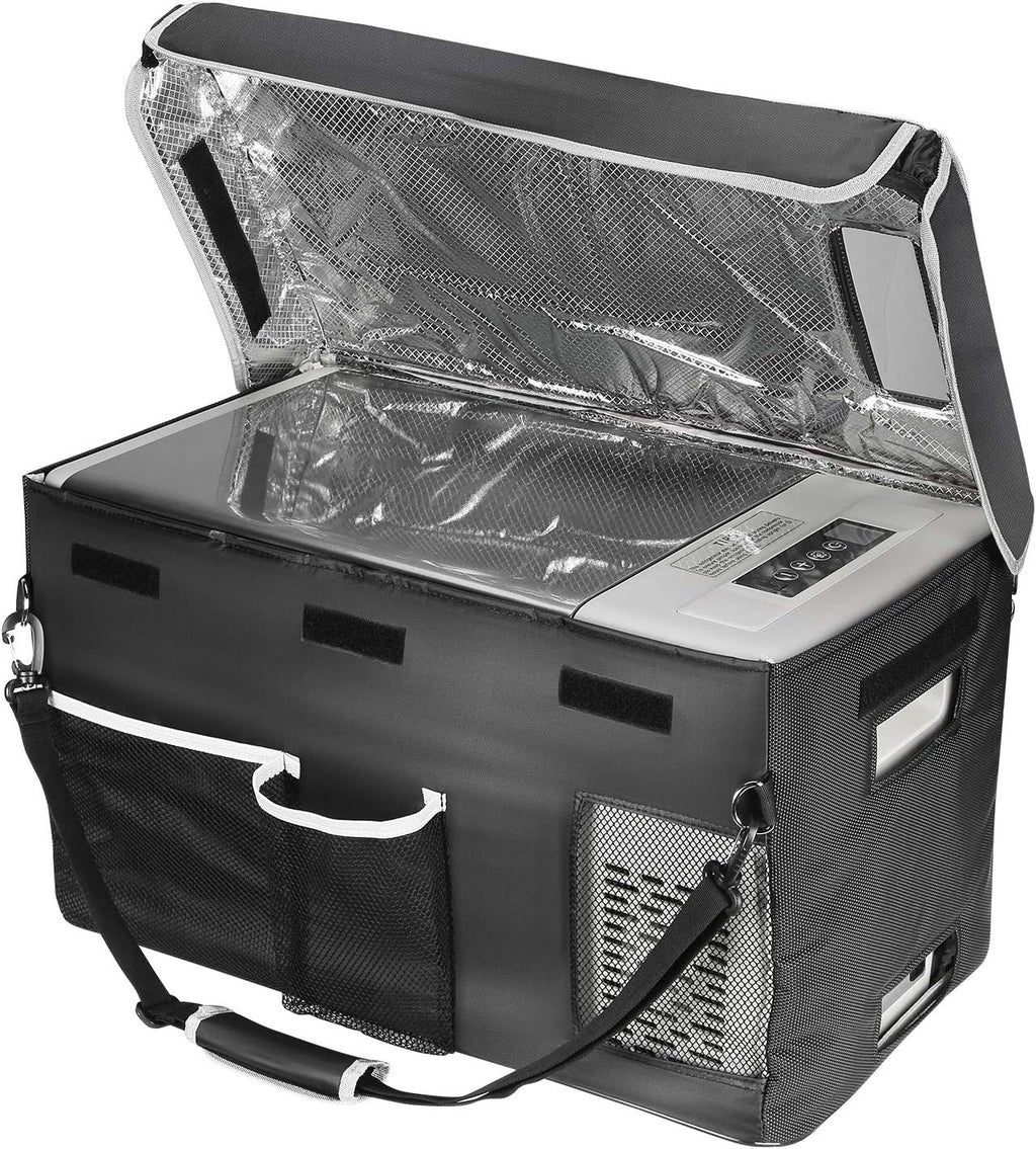 12 Volt Refrigerator 12V Car Fridge 30 Quart Portable Freezer Compressor Cooler -7℉~50℉ Compressor Freezer, 12/24V DC 110~240 Volt AC, for Truck RV SU