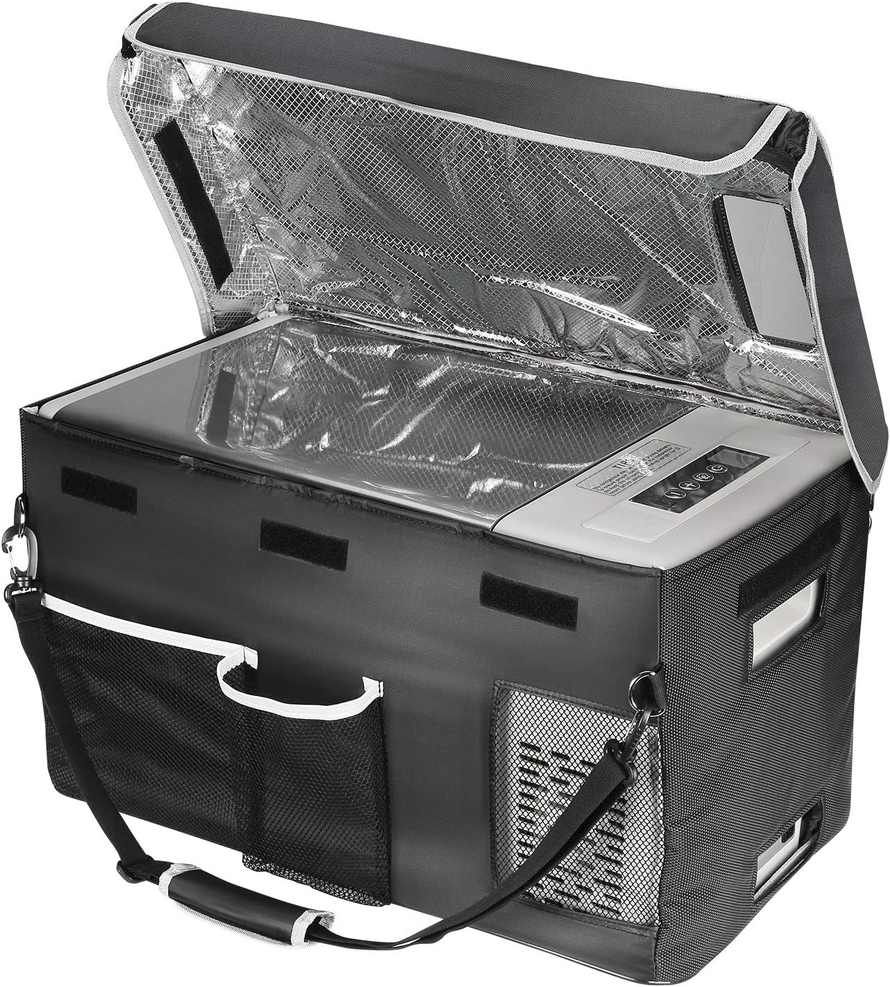 12 Volt Refrigerator 12V Car Fridge 30 Quart Portable Freezer Compressor Cooler -7℉~50℉ Compressor Freezer, 12/24V DC 110~240 Volt AC, for Truck RV SU