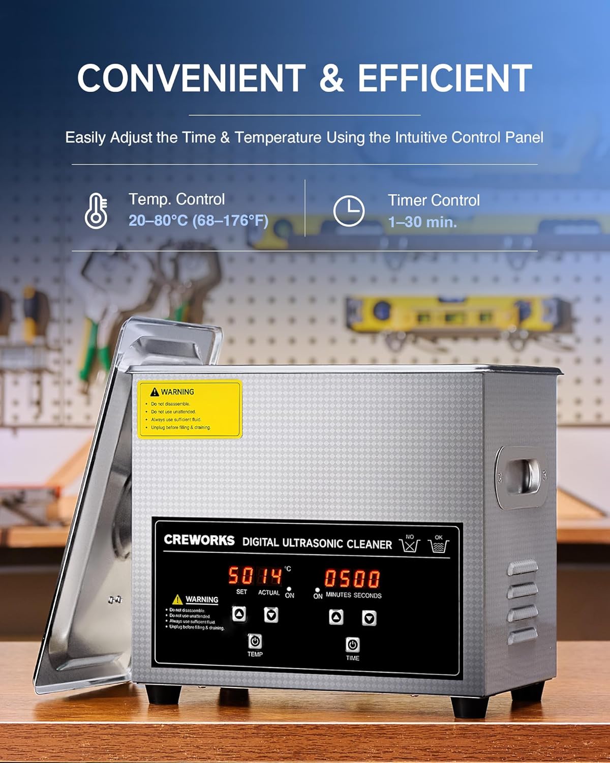30L Large Ultrasonic Cleaner, Total 1400W Professional Industrial Auto Cleaning Machine for Carburetor Tools Parts Instrument, 40kHz Digital Sonic Cavitation Cleaner with Heater & Timer