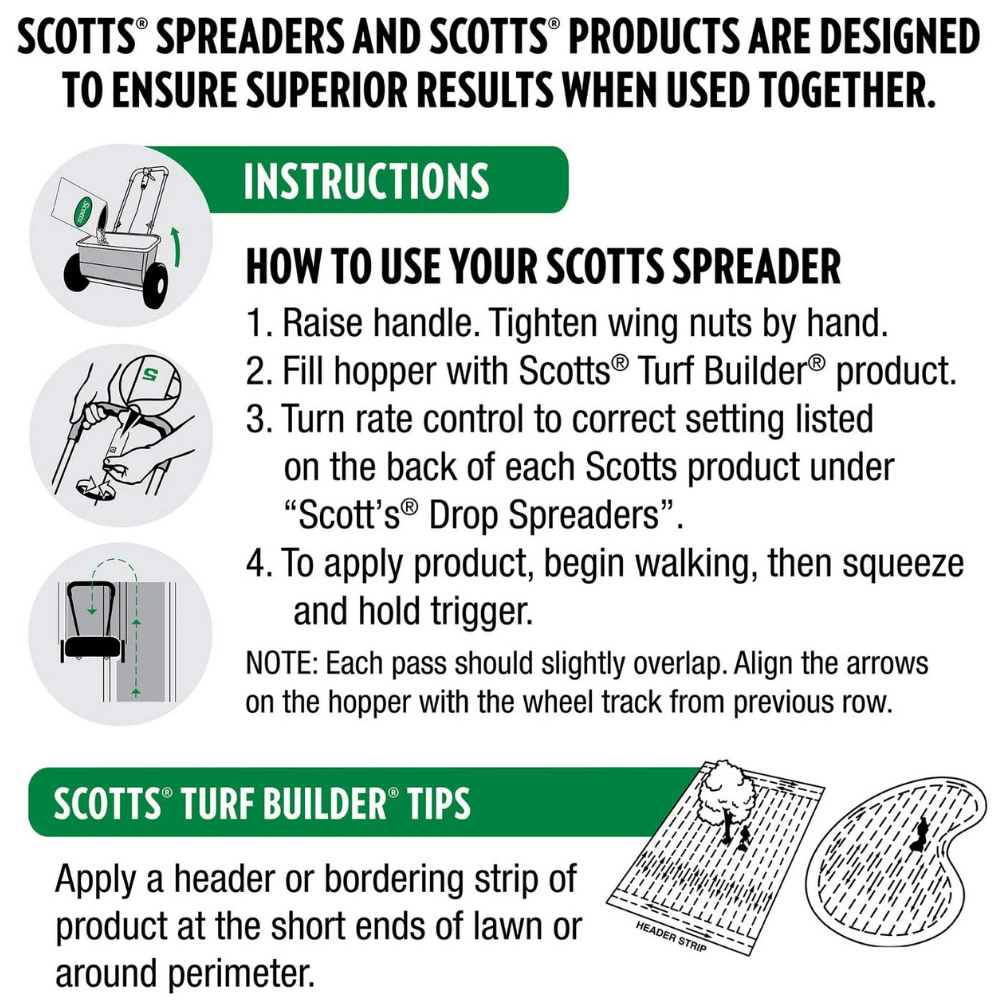 2025 Scotts 76565 Turf Builder Classic Drop Spreader, Single Pack