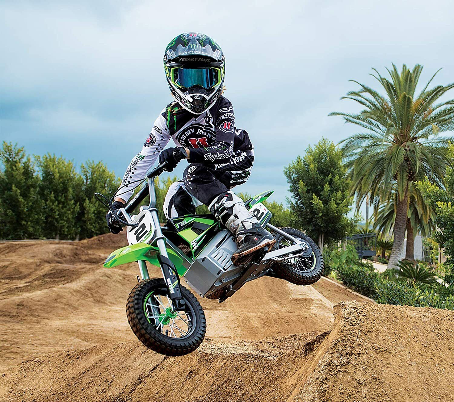 2025 SKid's Razor Dirt Rocket SX350 Electric-Powered Dirt Bike, Ages 13+, Green