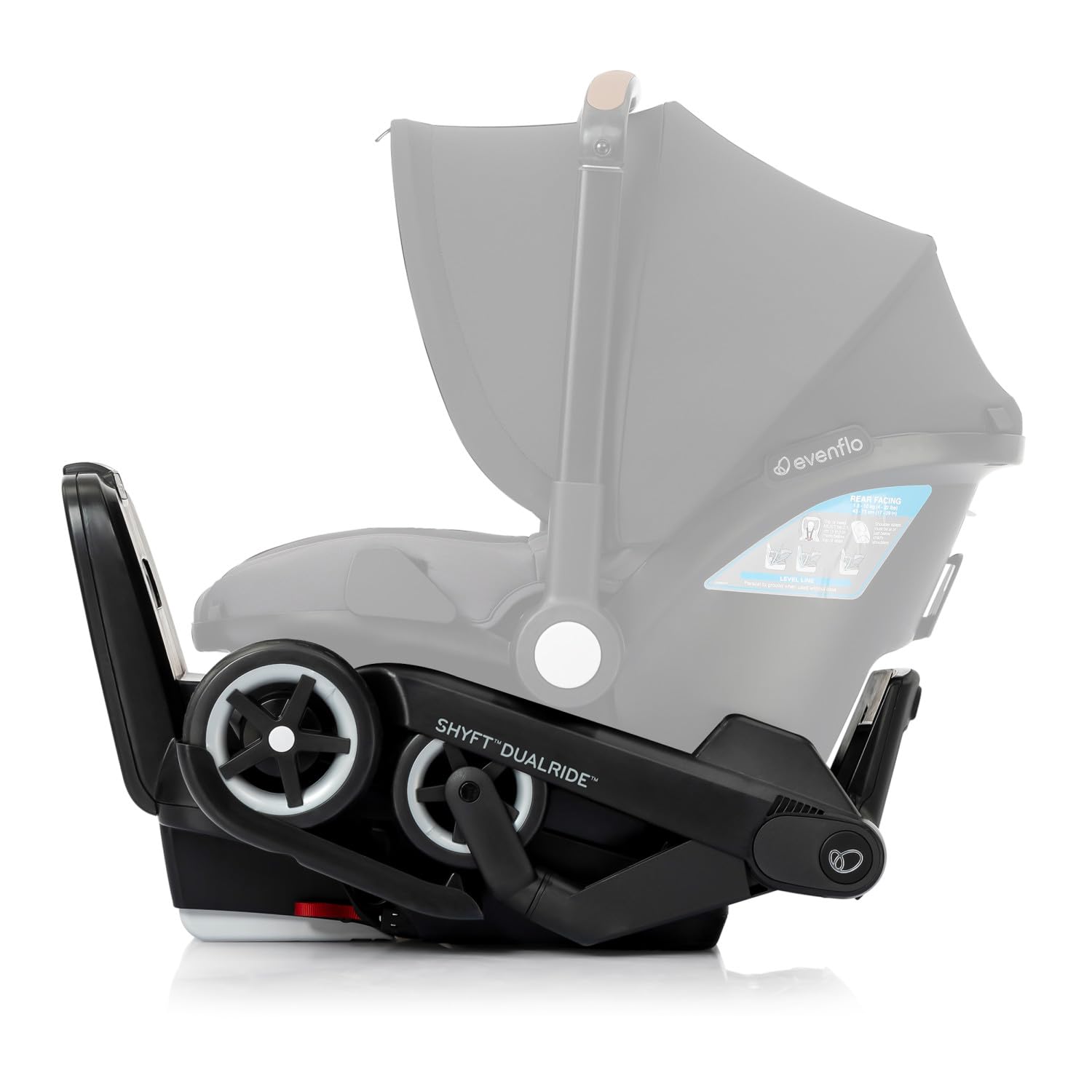Gold Shyft DualRide Infant Car Seat and Stroller Combo with Carryall Storage (Moonstone Gray)