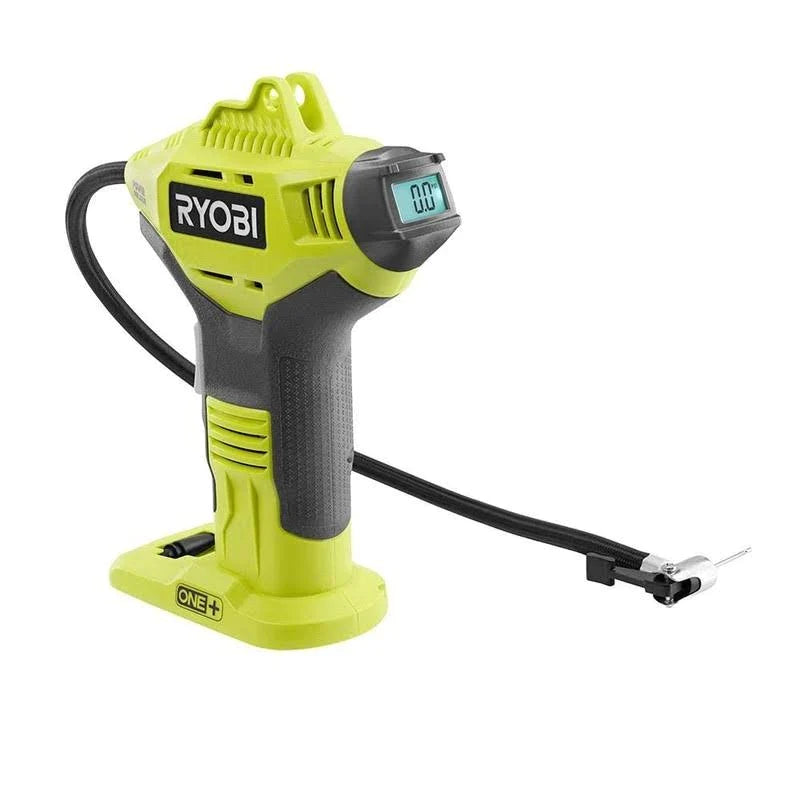 2025 Ryobi P737D 18-Volt One+ Cordless High Pressure Inflator with Digital Gauge, 4.0 Ah 18-Volt One+ High Capacity Lithium-Ion Battery, Charger, and Bag