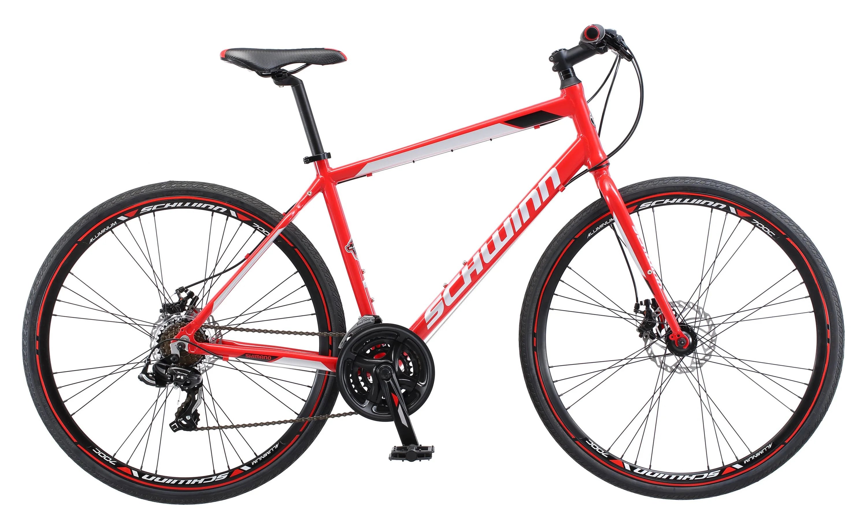 2025 Schwinn Kempo Hybrid Bike, 700c Wheels, 21 Speeds, Mens Frame, Red