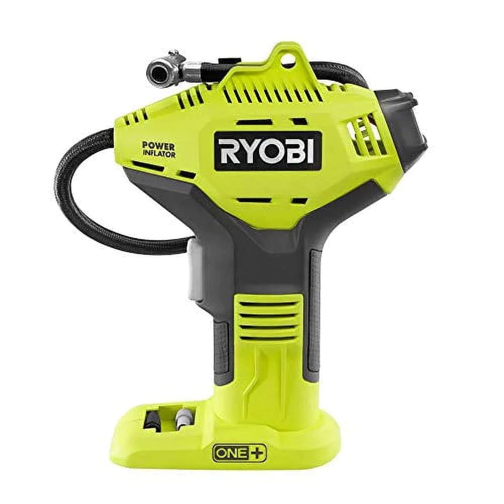2025 Ryobi P737D 18-Volt One+ Cordless High Pressure Inflator with Digital Gauge, 4.0 Ah 18-Volt One+ High Capacity Lithium-Ion Battery, Charger, and Bag