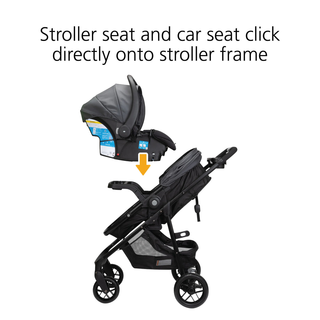 2025 Safety 1st Grow and Go Sprint Modular Travel System Stroller with Rear-Facing Infant Car Seat, Bluestone