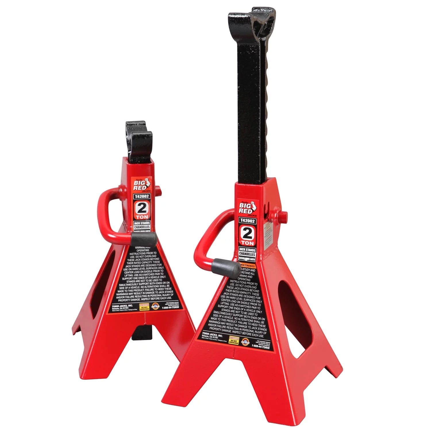 2025 BIG RED 2 Ton Hydraulic Floor Jack with 2 Jack Stands and Rolling Garage Creeper Combo,Red, W8200