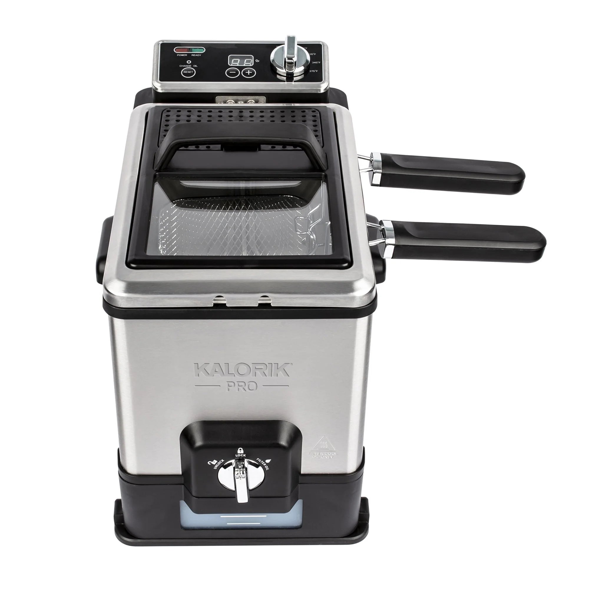 2025 Kalorik® 4.2 Quart Deep Fryer with Oil Filtration XL – Large Capacity, Digital Controls, Adjustable Temperature, Family-Size Cooking