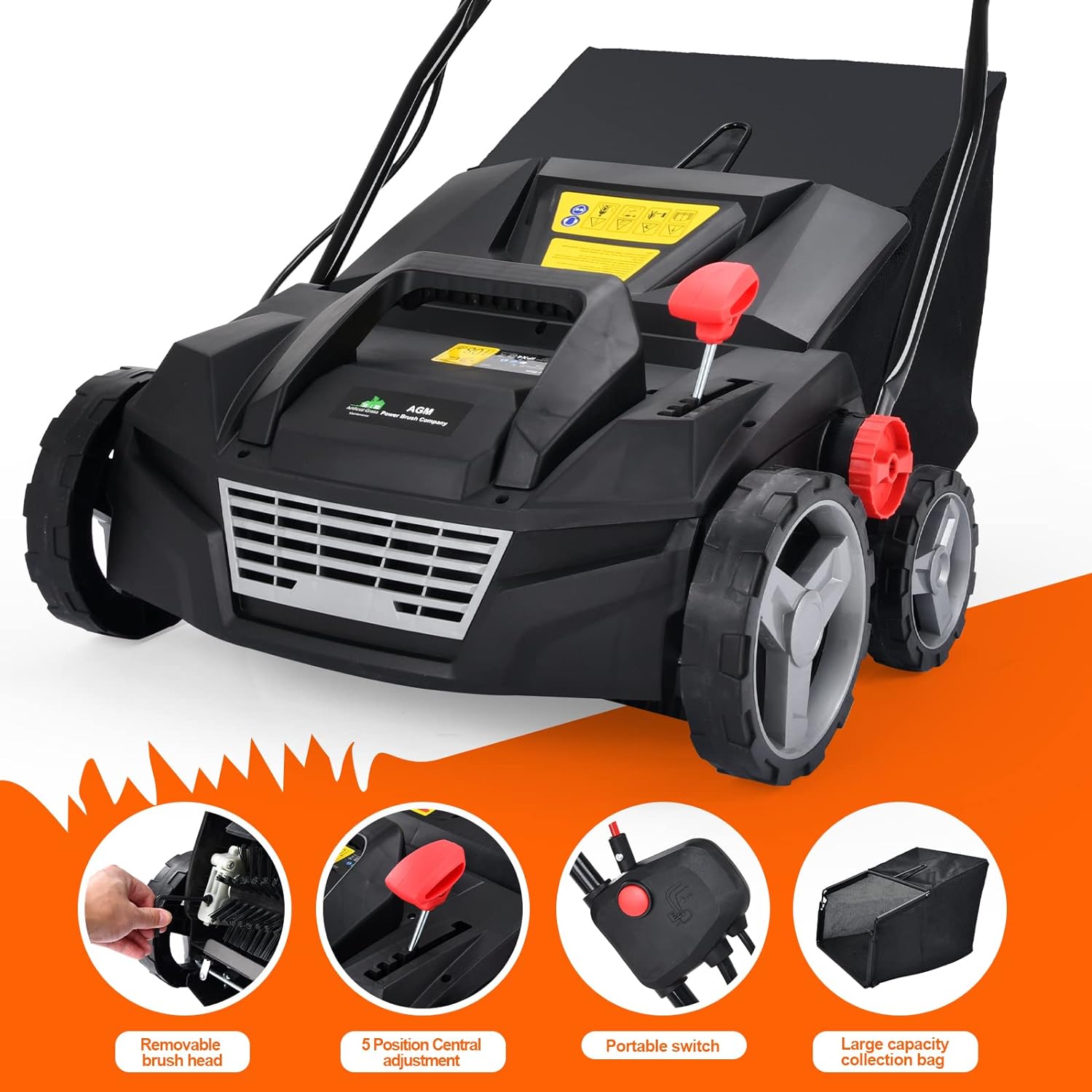2025 Artificial Turf Broom Yard Power Brush with Collection Box #Sweepy Box