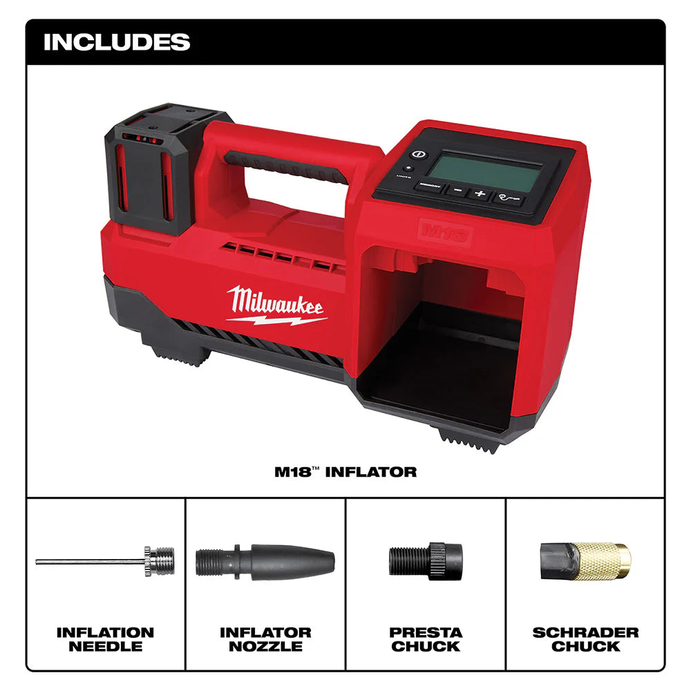 2025 Milwaukee 2848-20 M18 Compact Tire Inflator, Tool Only