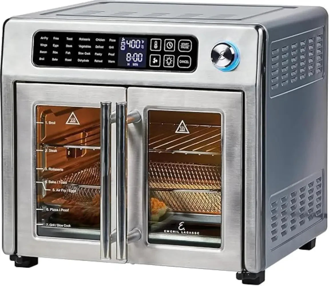2025 Emeril Lagasse 26 QT Extra Large Air Fryer, Convection Toaster Oven with French Doors, Stainless Steel