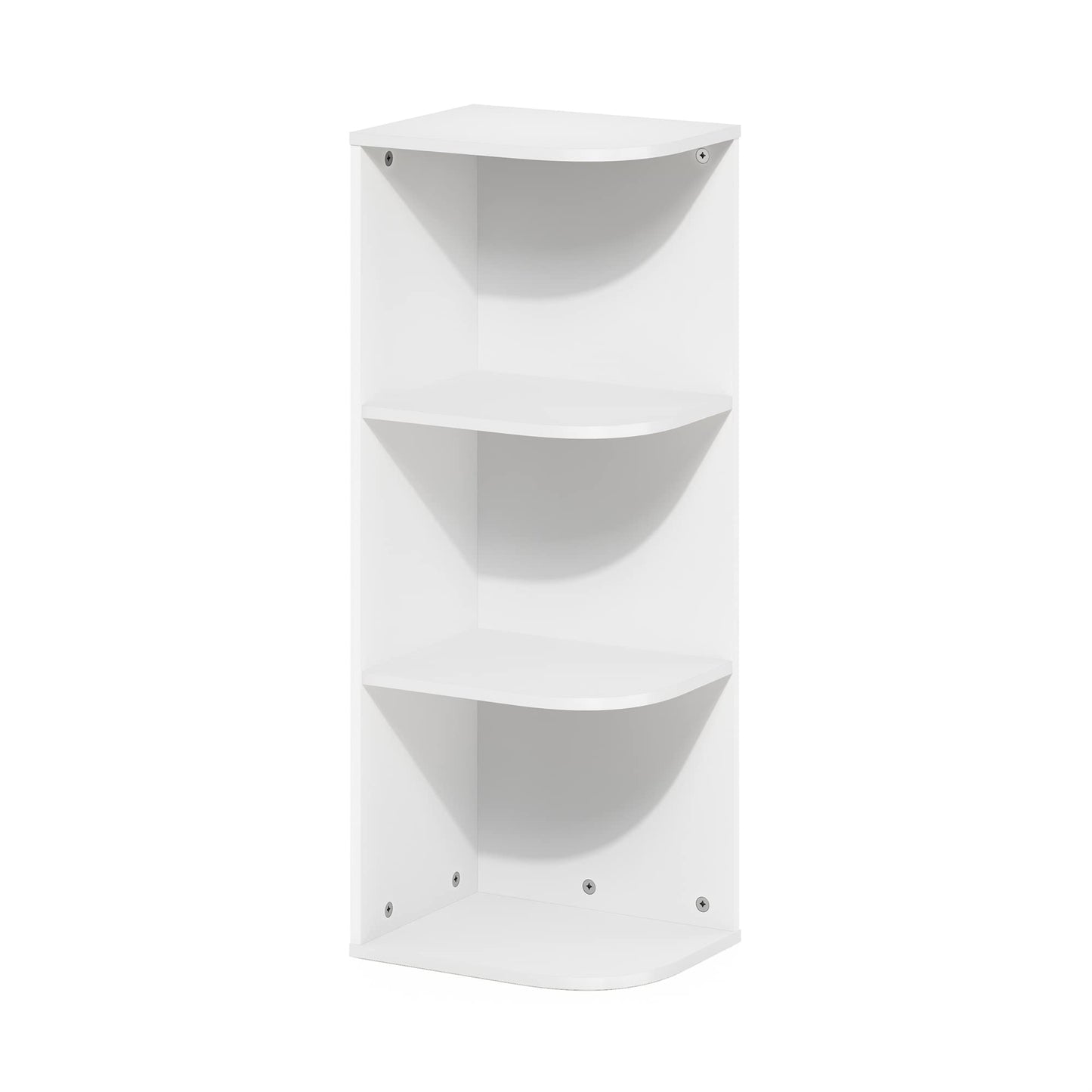 5-Cube Bookshelf, Reversible Bookcase – White Finish Dimensions: 9.4" D x 19.5" W x 31.5" H