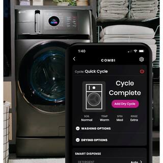 2025 GE Profile 4.8 cu. ft. UltraFast Combo Washer  Dryer with Ventless Heat Pump Technology in Carbon Graphite