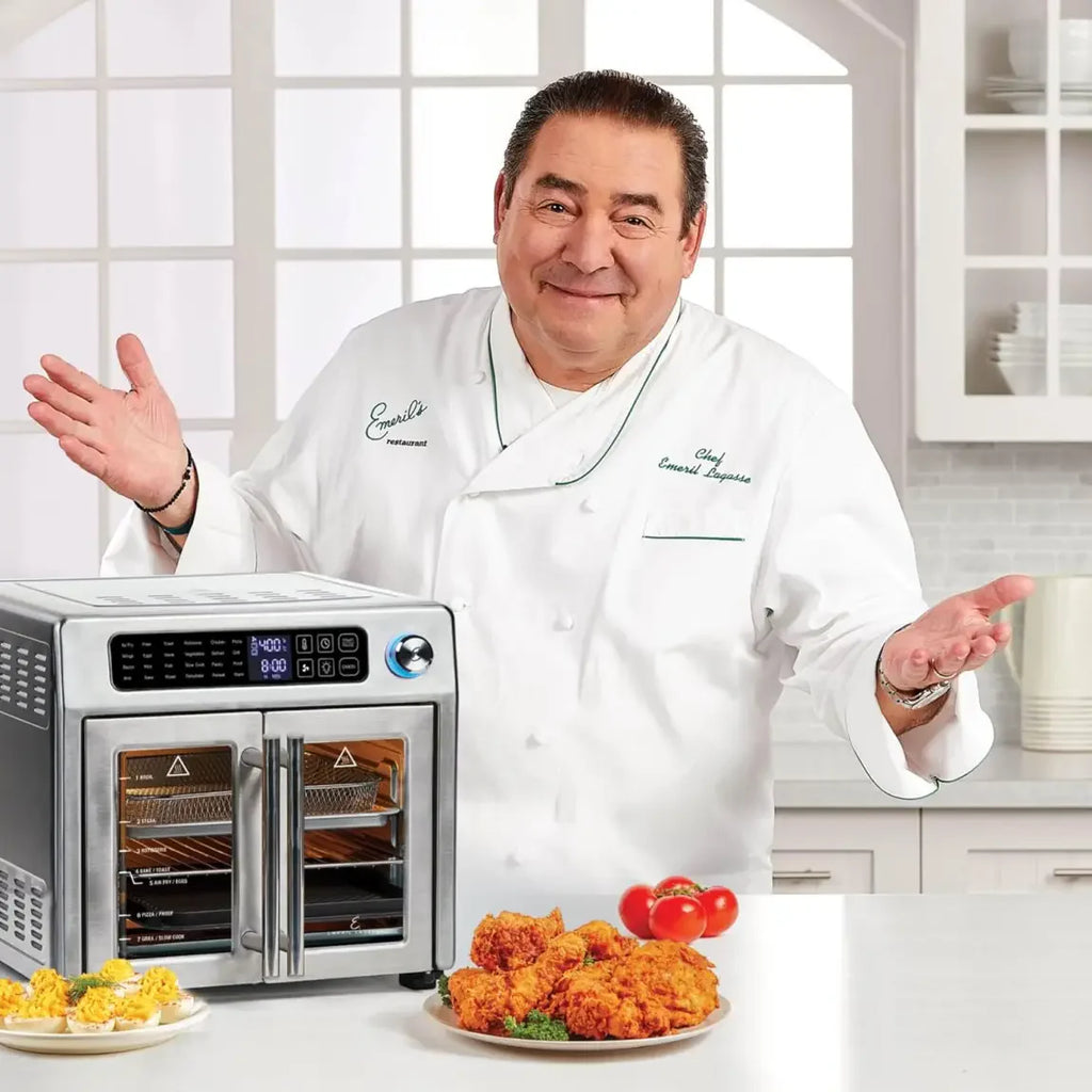 2025 Emeril Lagasse 26 QT Extra Large Air Fryer, Convection Toaster Oven with French Doors, Stainless Steel
