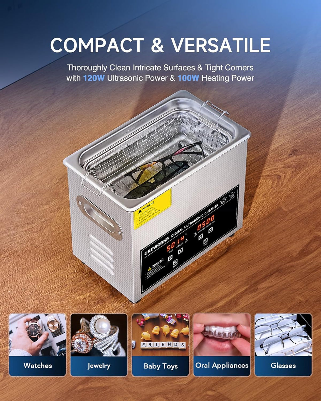 30L Large Ultrasonic Cleaner, Total 1400W Professional Industrial Auto Cleaning Machine for Carburetor Tools Parts Instrument, 40kHz Digital Sonic Cavitation Cleaner with Heater & Timer