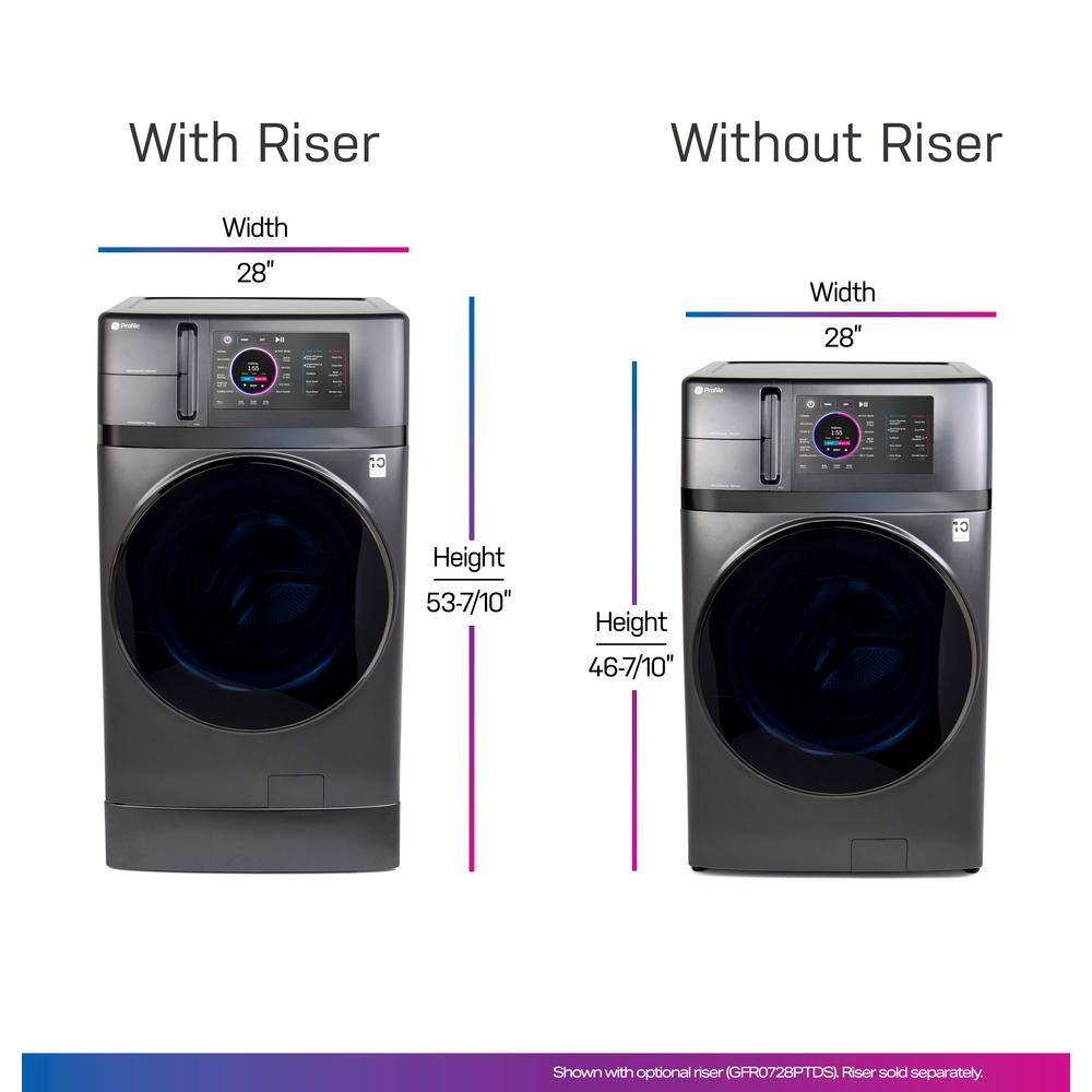 2025 GE Profile 4.8 cu. ft. UltraFast Combo Washer  Dryer with Ventless Heat Pump Technology in Carbon Graphite