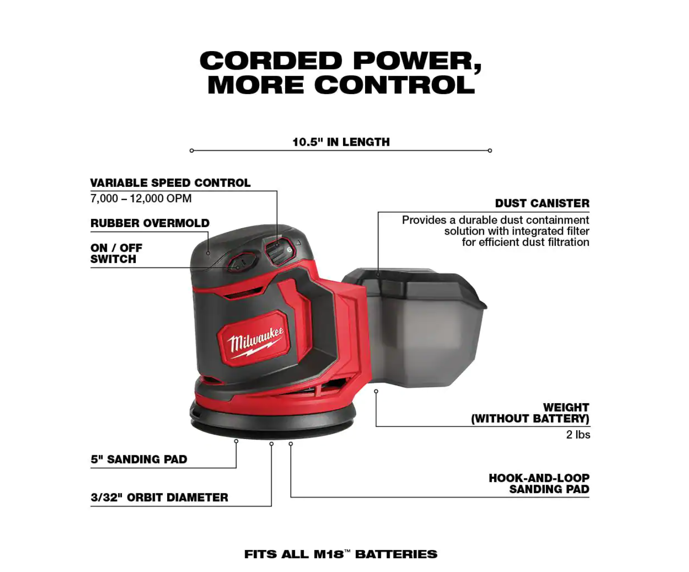 2630-20-2648-20 M18 18V Lithium-Ion Cordless 6-1/2 in. Circular Saw with M18 5 in. Random Orbit Sander