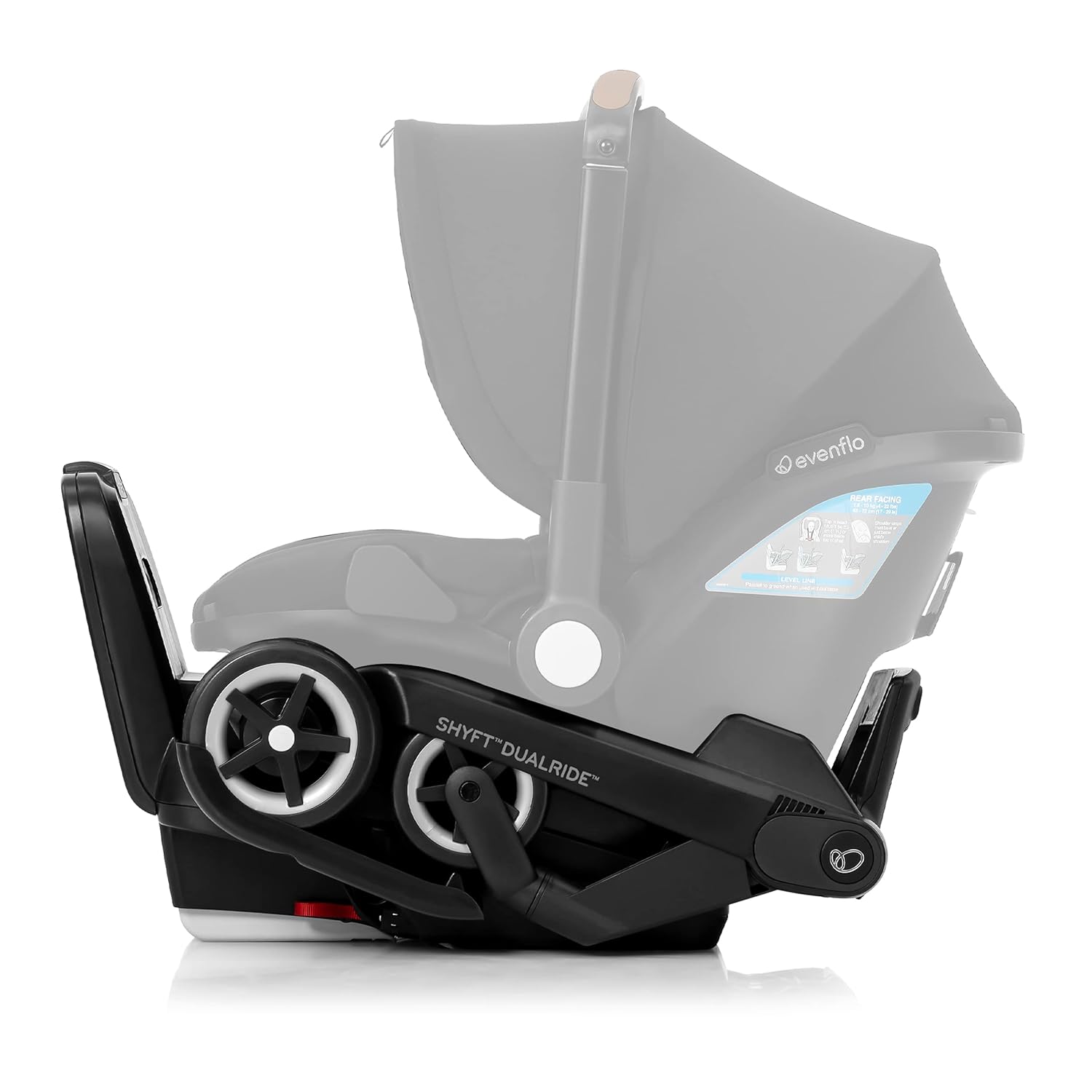 Gold Shyft DualRide Infant Car Seat and Stroller Combo with Carryall Storage (Moonstone Gray)