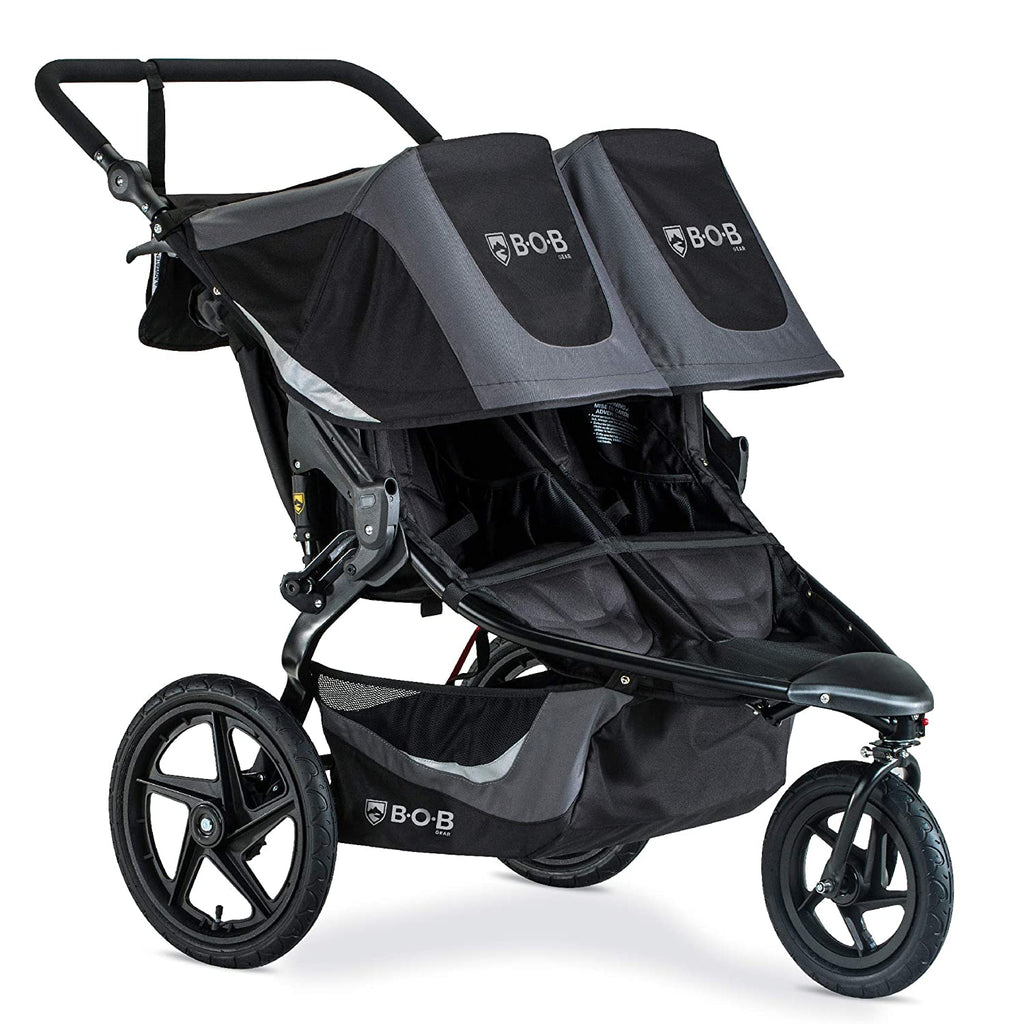 2025 BOB Gear Revolution Flex 3.0 Duallie Double Jogging Stroller, Graphite Black