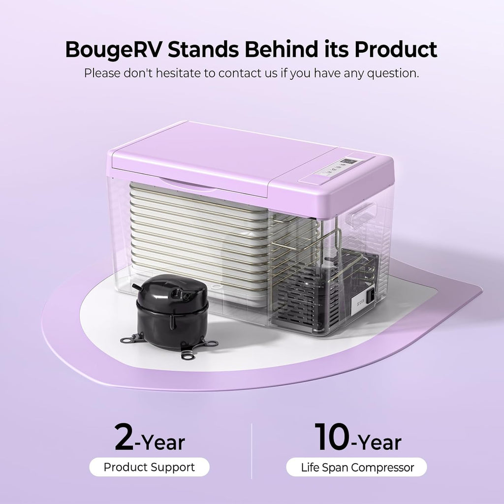 12 Volt Refrigerator 12V Car Fridge 30 Quart Portable Freezer Compressor Cooler -7℉~50℉ Compressor Freezer, 12/24V DC 110~240 Volt AC, for Truck RV SU