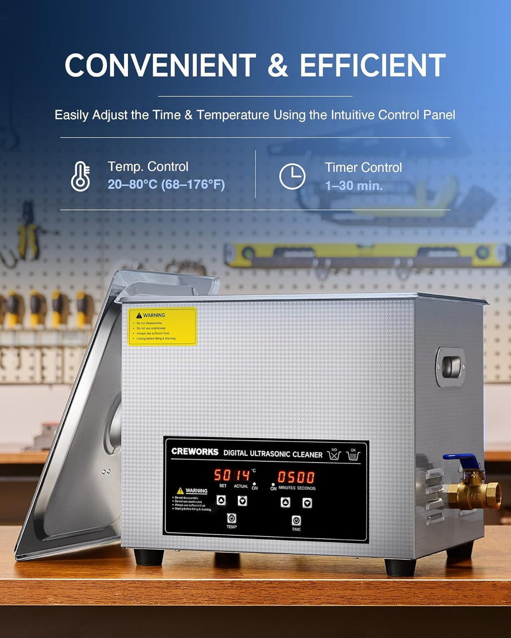 30L Large Ultrasonic Cleaner, Total 1400W Professional Industrial Auto Cleaning Machine for Carburetor Tools Parts Instrument, 40kHz Digital Sonic Cavitation Cleaner with Heater & Timer