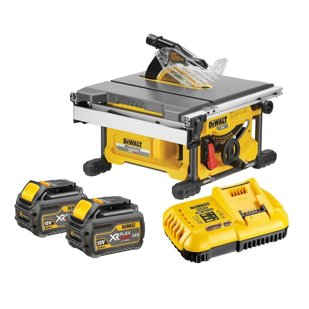 2025 Dewalt DCS7485T2 54V Flexvolt Brushless 210mm Table Saw with 2 x 6.0Ah Batteries & Charger