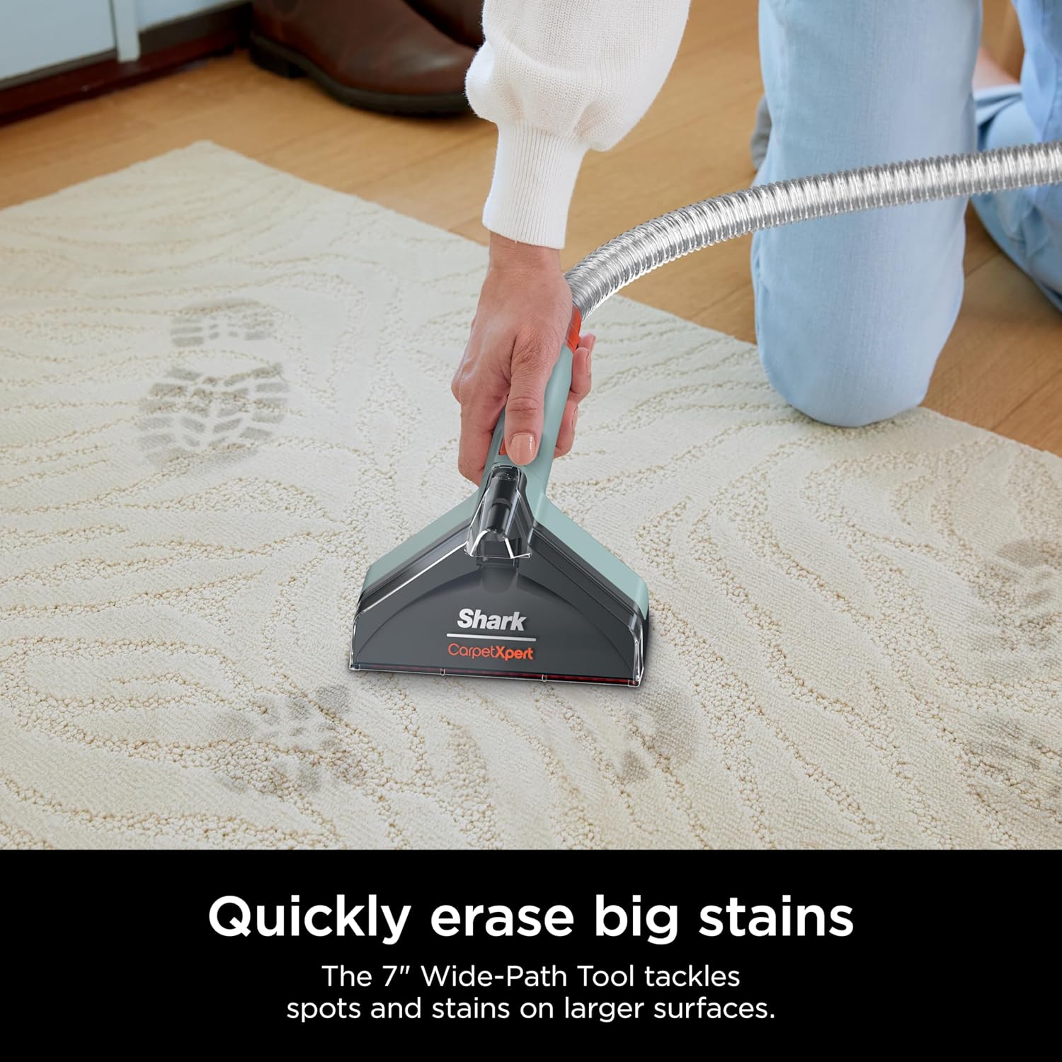 Upright Carpet, Area Rug & Upholstery Cleaner with StainStriker, Built-in Spot & Stain Cleaner, Perfect for Pets, Deep Cleaning & Tough Stain Removal, Carpet Shampooer, Cyan