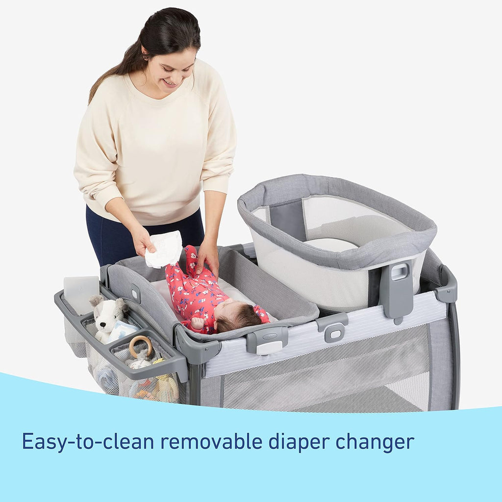 Graco Pack 'n Play Close2Baby Bassinet Playard Features Portable Bassinet Diaper Changer and More, Derby