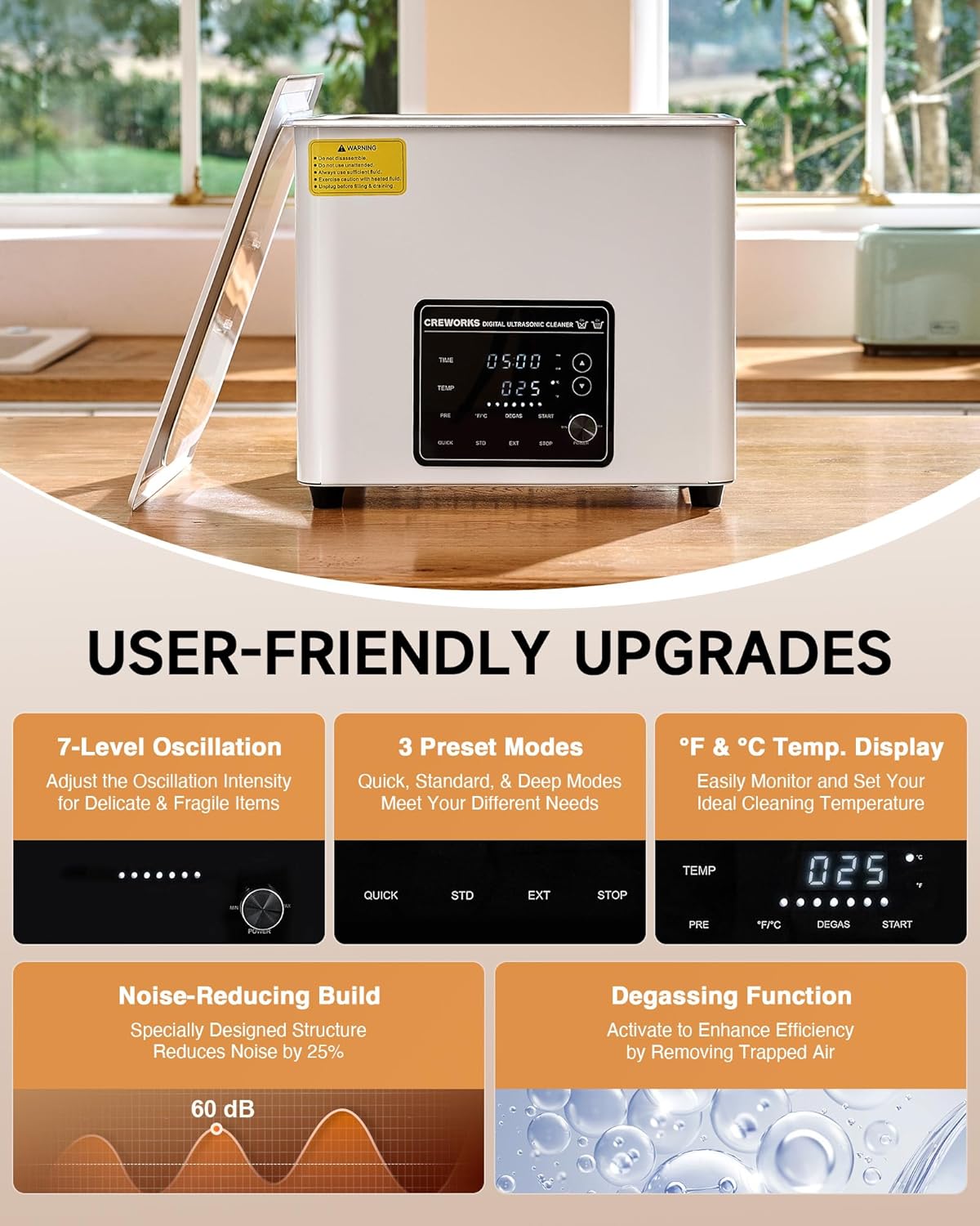30L Large Ultrasonic Cleaner, Total 1400W Professional Industrial Auto Cleaning Machine for Carburetor Tools Parts Instrument, 40kHz Digital Sonic Cavitation Cleaner with Heater & Timer