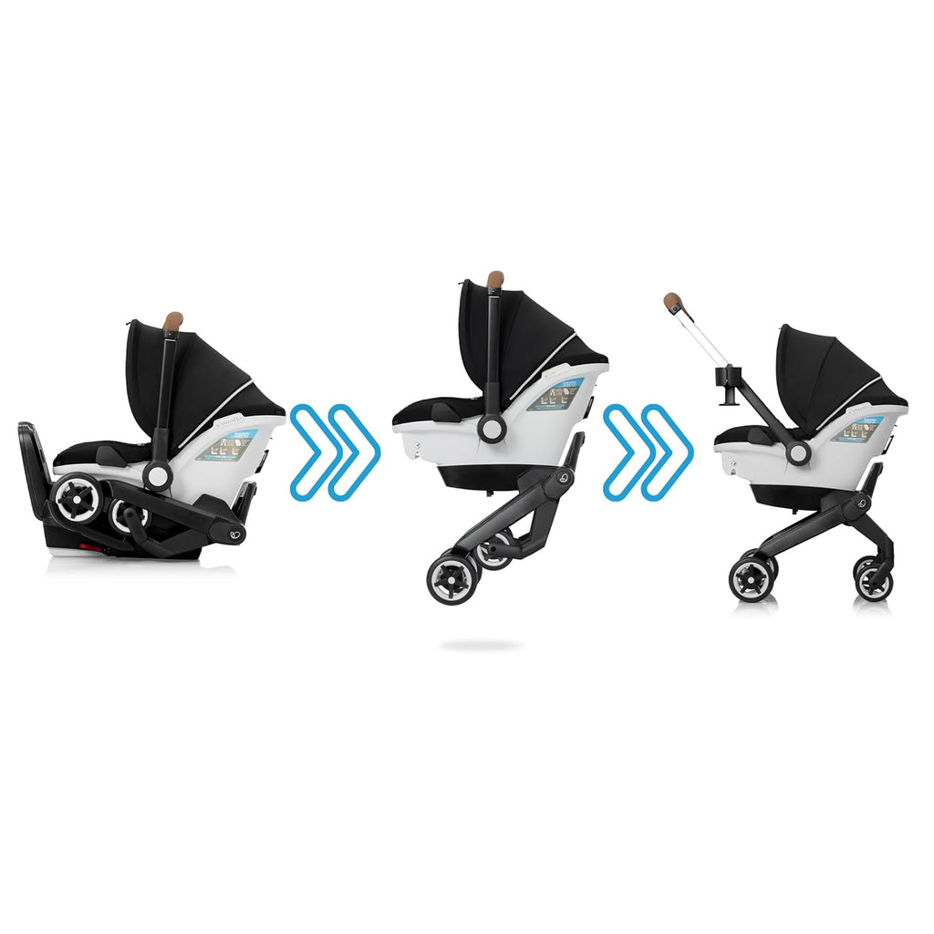 Gold Shyft DualRide Infant Car Seat and Stroller Combo with Carryall Storage (Moonstone Gray)