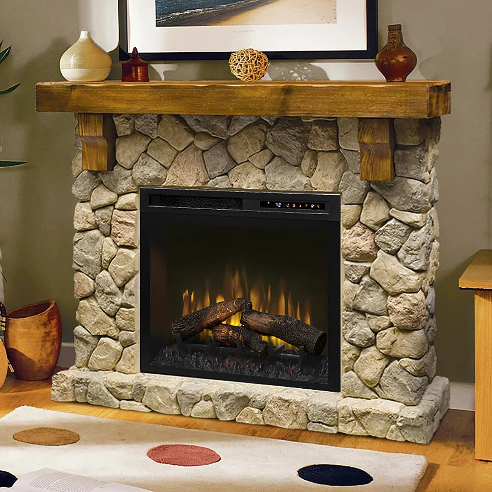 2025 Fieldstone Rustic Electric Fireplace Mantel Package GDS28L8-904ST