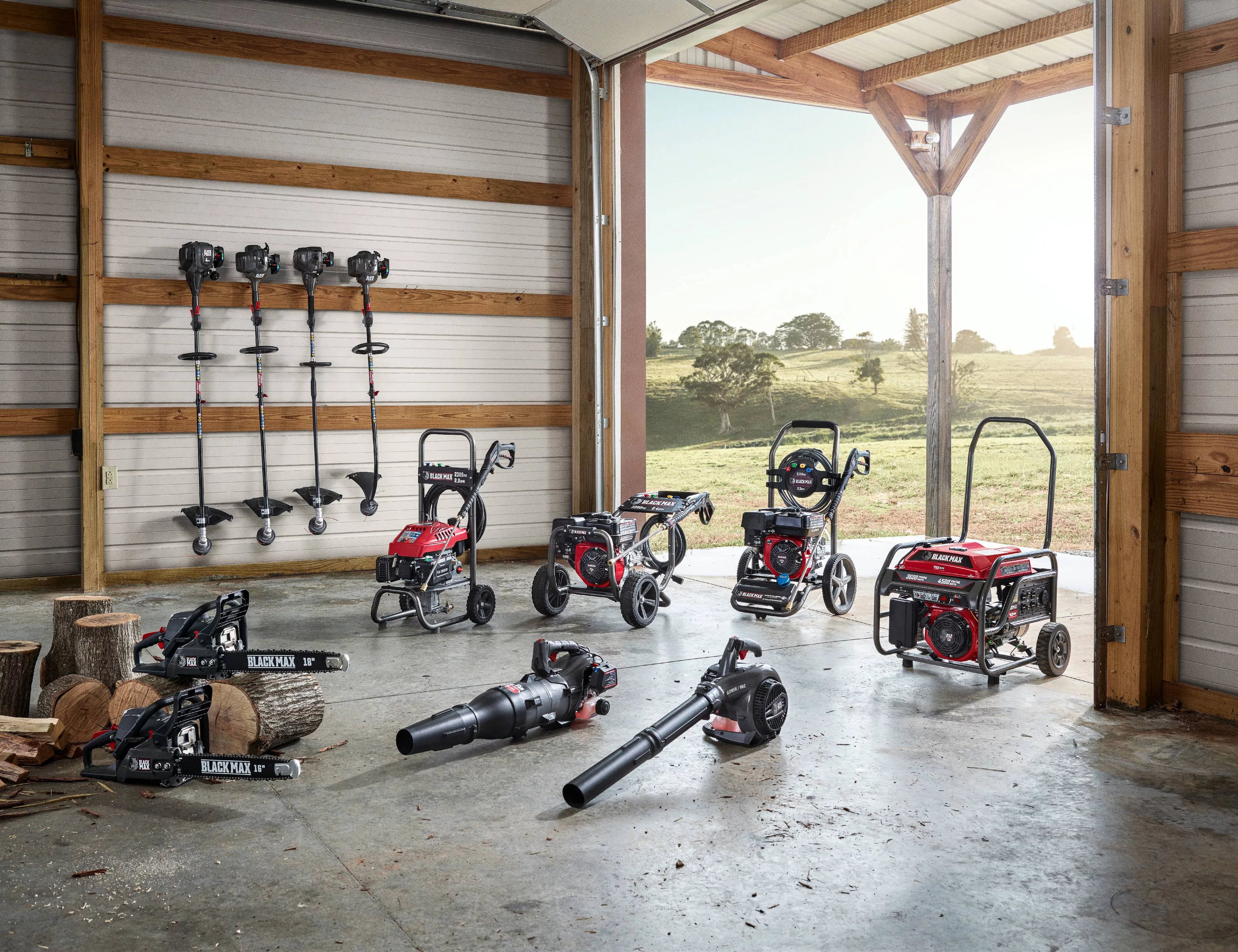 2025 Black Max 2-Cycle 25cc Full Crank Straight Shaft Attachment Capable String Trimmer