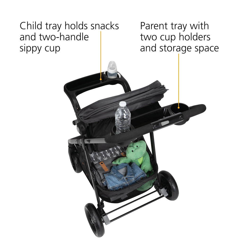 2025 Safety 1st Grow and Go Sprint Modular Travel System Stroller with Rear-Facing Infant Car Seat, Bluestone