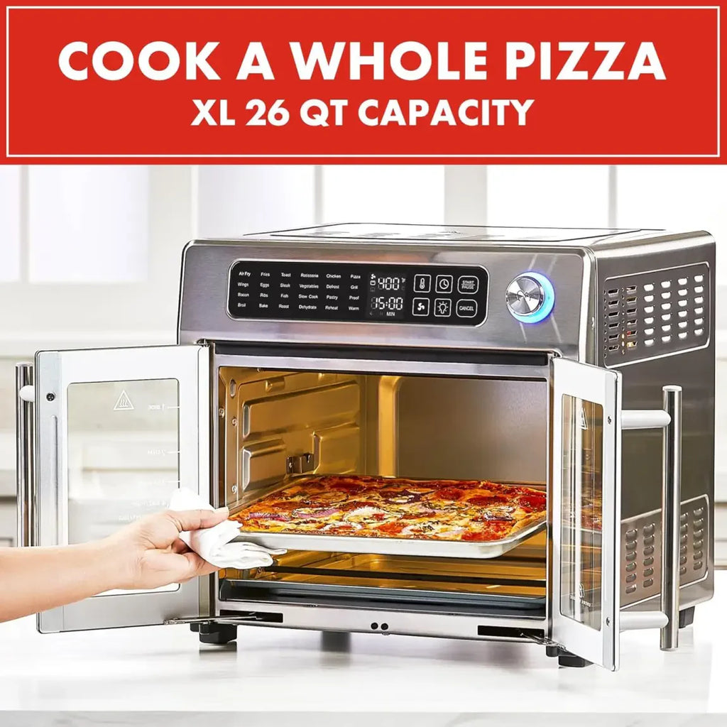 2025 Emeril Lagasse 26 QT Extra Large Air Fryer, Convection Toaster Oven with French Doors, Stainless Steel
