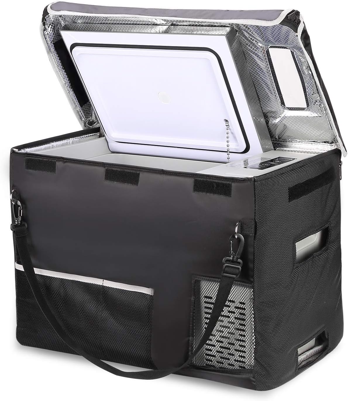12 Volt Refrigerator 12V Car Fridge 30 Quart Portable Freezer Compressor Cooler -7℉~50℉ Compressor Freezer, 12/24V DC 110~240 Volt AC, for Truck RV SU