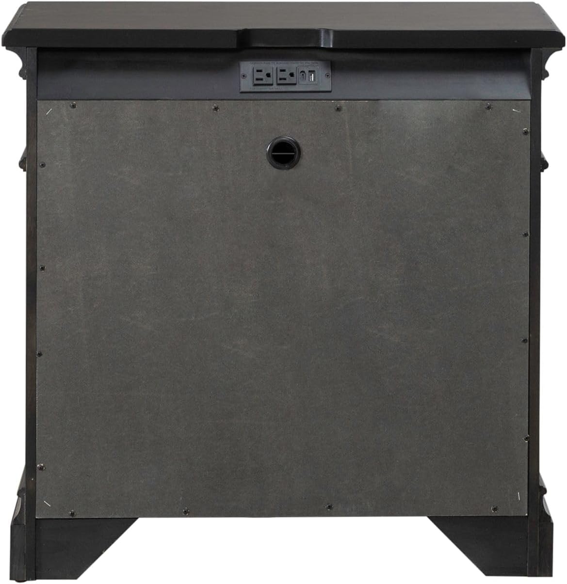 3-Drawer Nightstand with Built-in Charging Station – Cedar & Felt Lined, Satin Cherry Finish