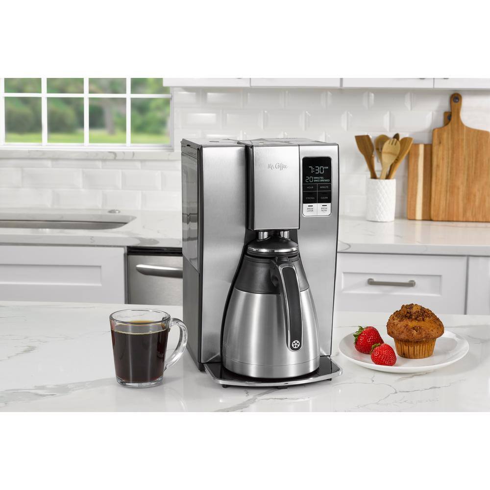 2025 Mr. Coffee 10- Cup Stainless Steel Programmable Drip Coffee Maker with Thermal Carafe 2133734
