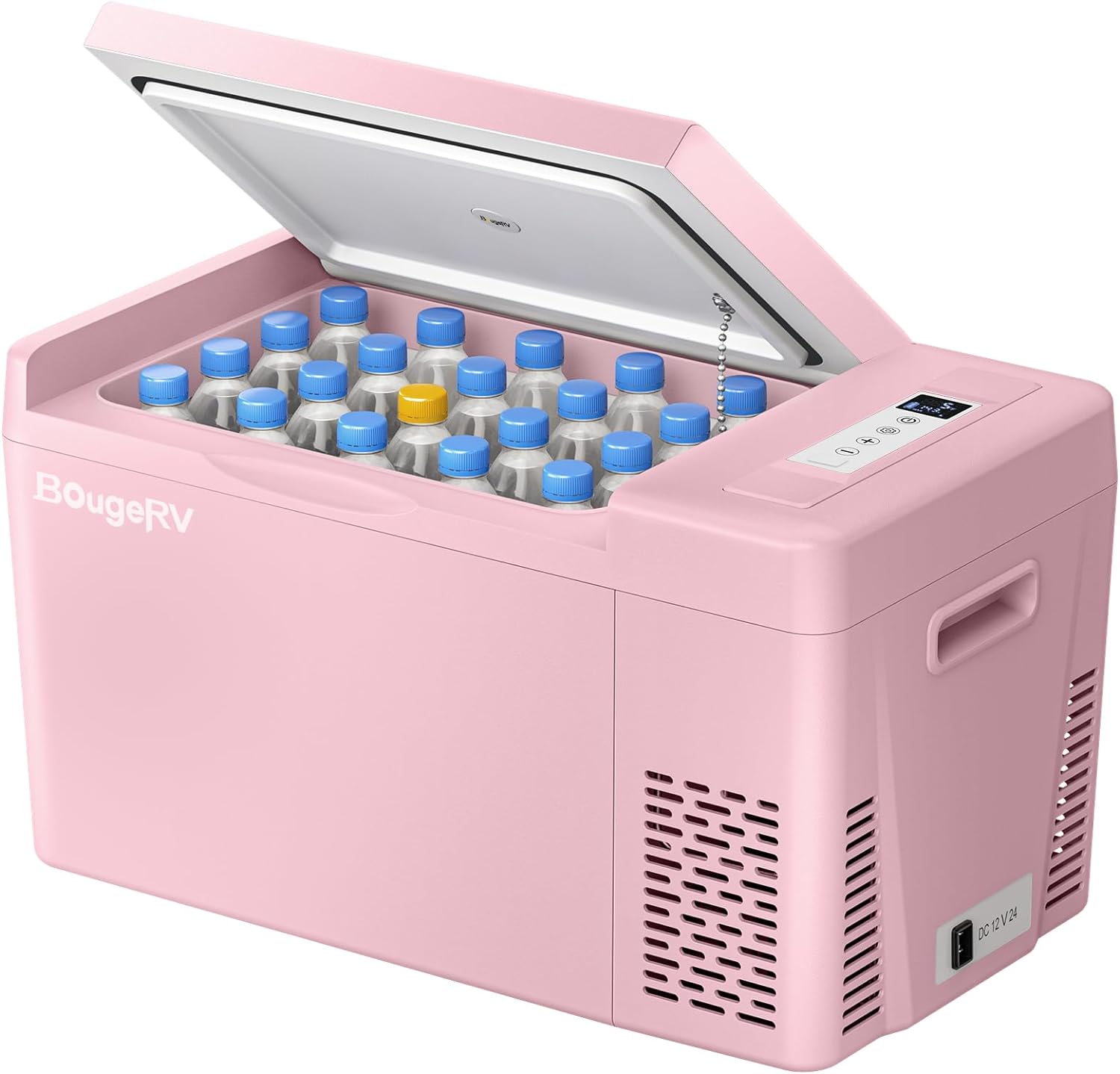 12 Volt Refrigerator 12V Car Fridge 30 Quart Portable Freezer Compressor Cooler -7℉~50℉ Compressor Freezer, 12/24V DC 110~240 Volt AC, for Truck RV SU