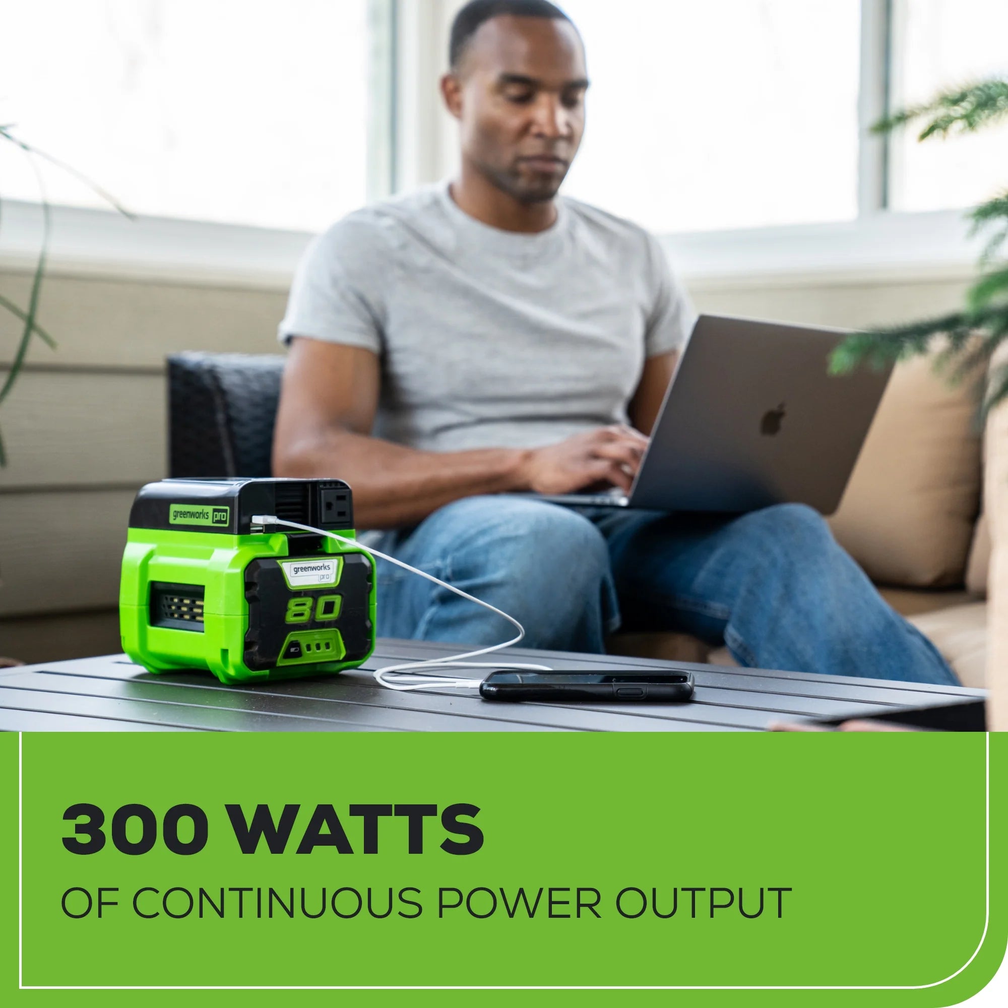 2025 80V Cordless Battery 300 Watt Power Inverter (Tool Only)