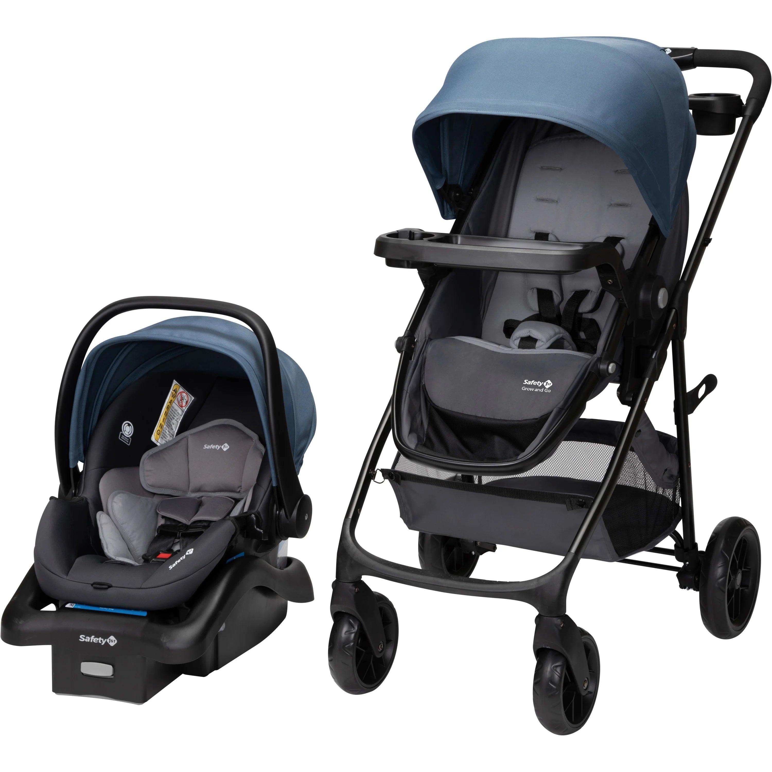 2025 Safety 1st Grow and Go Sprint Modular Travel System Stroller with Rear-Facing Infant Car Seat, Bluestone