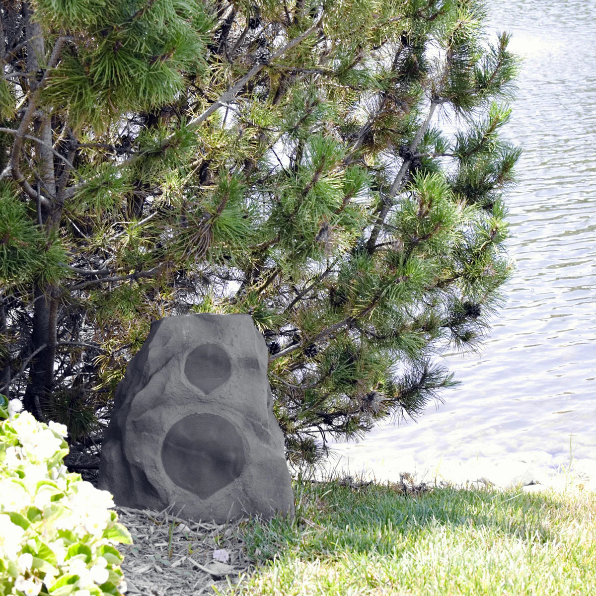2025 Klipsch AWR-650-SM Outdoor Landscape Rock Speakers - Granite (Pair)