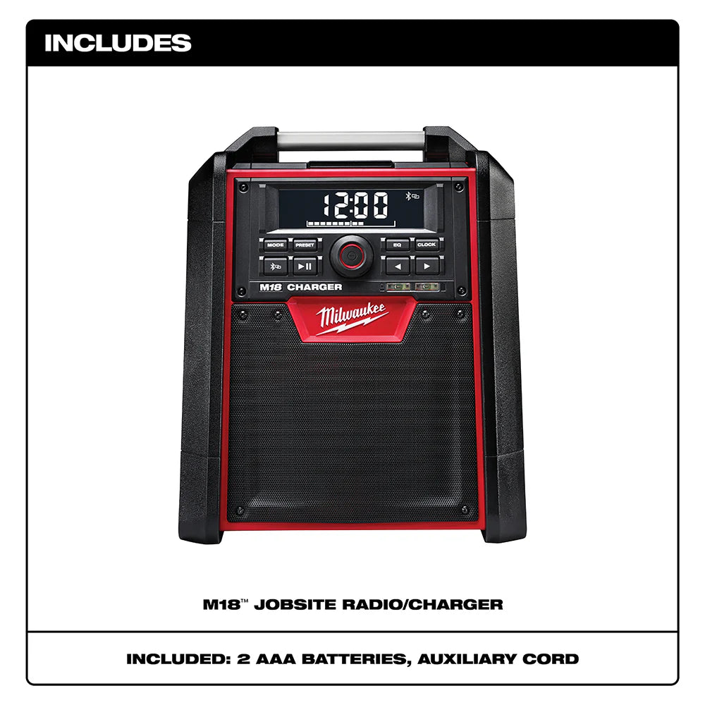 2025 Milwaukee 2792-20 M18 18V Jobsite Bluetooth Radio/Charger - Bare Tool